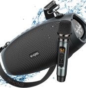 W-KING Powerful Bluetooth Speaker with Wireless Microphone, 120W Peak 70W, Waterproof Wireless Portable Speakers for Outdoors, Triple Passive Radiators/DSP/Power Bank/TF/AUX/EQ/Opener