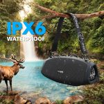 W-KING Powerful Bluetooth Speaker with Wireless Microphone, 120W Peak 70W, Waterproof Wireless Portable Speakers for Outdoors, Triple Passive Radiators/DSP/Power Bank/TF/AUX/EQ/Opener - Imagen 6
