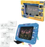 Lexibook, Disney Stitch, Electronic Chalkboard, Neon, 8 Colorful Light Effects, 6 Models Included, Bi-Color Markers and Cloth, Blue (CRNEOD)