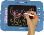 Lexibook, Disney Stitch, Electronic Chalkboard, Neon, 8 Colorful Light Effects, 6 Models Included, Bi-Color Markers and Cloth, Blue (CRNEOD) - Imagen 6