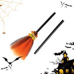 Escoba De Bruja Infantil Para Halloween,Accesorios De Disfraz Infantil De Escoba De Bruja | Accesorios para Juegos de Imitación Fiesta de Truco o Trato Decoración de Casa Encantada - Imagen 9