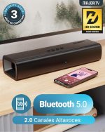 MAJORITY Naga 40 Sound Bar TV | Bluetooth Soundbar | 80W 2.0 Speakers for TV | HDMI ARC Sound Bar Speaker | 40cm Sound Bar PC | Wall Mount Kit and Remote Control Included - Imagen 3