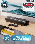 MAJORITY Naga 40 Sound Bar TV | Bluetooth Soundbar | 80W 2.0 Speakers for TV | HDMI ARC Sound Bar Speaker | 40cm Sound Bar PC | Wall Mount Kit and Remote Control Included - Imagen 5