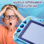 Bluey Magic Boards for Kids, Magnetic Children's Whiteboard, Erasable Drawing Board with Pencil and Stamps - Imagen 3