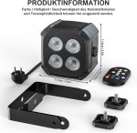 12PCS RGBW LED Par Spotlight, 40W Disco Lights DMX 4/8CH with Remote Control/Sound Activated Stage Light, Party Lights for DJ, Bar, Wedding, Halloween, Christmas - Imagen 7