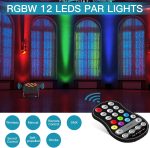 4 Pieces RGBW Pair LED Rechargeable Battery with Bag, 24W Outdoor Stage Light with Remote Control and Sound Activation, Disco Spotlights for Party DJ Bar Wedding Christmas - Imagen 4