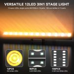 Wallwasher LED Stage Lights Bar 180W, 12 Effect Spotlight RGB LED Warm Light DMX512 Party Lights Sound Control Strobe Lighting Effect for DJ Stage Disco Wedding Bar - Imagen 3