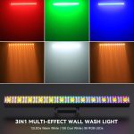 Wallwasher LED Stage Lights Bar 180W, 12 Effect Spotlight RGB LED Warm Light DMX512 Party Lights Sound Control Strobe Lighting Effect for DJ Stage Disco Wedding Bar - Imagen 5