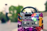 DYNASONIC Portable Karaoke Machine, Karaoke Speaker with 2 Microphones, Bluetooth Speaker, USB Light Included, USB and SD Reader, Exclusive Design, Original Gift (025-21 Light) - Imagen 8
