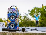 DYNASONIC Portable Karaoke Machine, Karaoke Speaker with 2 Microphones, Bluetooth Speaker, USB Light Included, USB and SD Reader, Exclusive Design, Original Gift (025-21 Light) - Imagen 9
