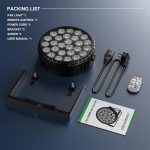 4PCS 216W Par LED Spotlight, 27 x 8W RGBW Stage Light with Remote Control Disco Light Party DMX512 Stage Spotlights for Bar, Show, Christmas, Halloween, Wedding - Imagen 7