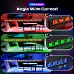 10 x 25 W Wall Washer LED RGBW LED Stage Light Strobe Lighting Effects for DJ, Bar, Party, Disco, Wedding, Halloween, Christmas, 1 Piece - Imagen 4
