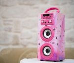 DYNASONIC Portable Karaoke Machine, 2 Microphones, Bluetooth Speaker, Lights, USB and SD Reader (025-15) - Imagen 5