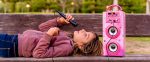 DYNASONIC Portable Karaoke Machine, 2 Microphones, Bluetooth Speaker, Lights, USB and SD Reader (025-15) - Imagen 8
