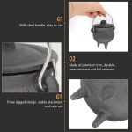 Black Cauldron - Halloween Witch Pot with Lid and Handle | Witch Cauldron Bucket for Trick or Treat Party Supplies, Halloween Decorations or Incense Burning - Imagen 4