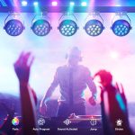 20PCS RGB Rechargeable LED Par Spotlight, 12 LED Battery Stage Light with Remote Control Disco Lights for Party Bar DJ Show Wedding Halloween Christmas - Imagen 6