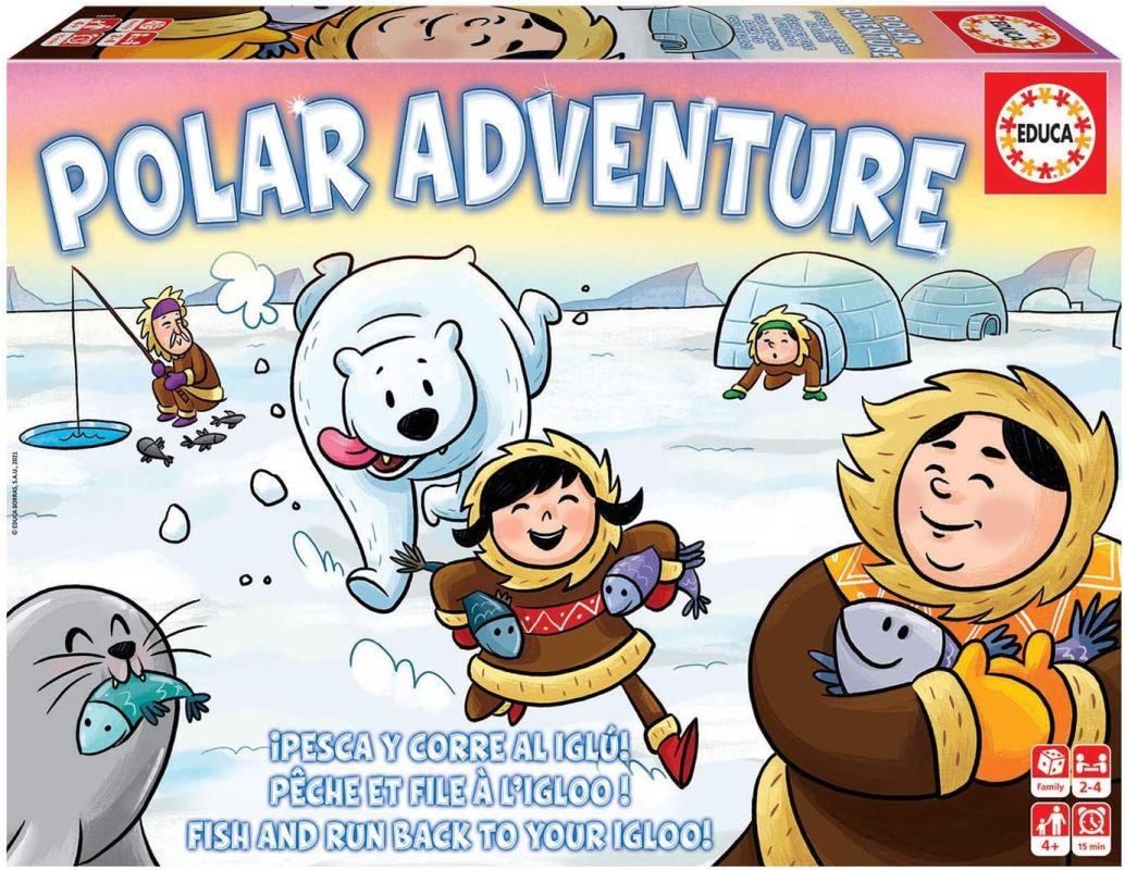 Educa - Children's Board Game | Polar Adventure. Will you be the first to get three fish? From 4 years old (18850)
