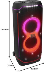 JBL PartyBox Ultimate Portable Party Speaker with JBL Original Pro Sound, Splashproof to IPX4, Multi-Dimensional Light Effects, Black - Imagen 12
