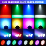 4PCS 60 x 2W LED Par Spotlight, RGBW 4 in 1 Stage Lights DMX 8CH Strobe with Remote Control, Disco Light for DJ Bar Club Parties Wedding Christmas Halloween - Imagen 3