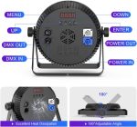 4PCS 60 x 2W LED Par Spotlight, RGBW 4 in 1 Stage Lights DMX 8CH Strobe with Remote Control, Disco Light for DJ Bar Club Parties Wedding Christmas Halloween - Imagen 5