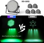 4PCS 60 x 2W LED Par Spotlight, RGBW 4 in 1 Stage Lights DMX 8CH Strobe with Remote Control, Disco Light for DJ Bar Club Parties Wedding Christmas Halloween - Imagen 6
