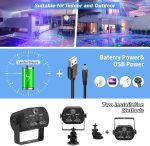 RGB LED Party Light with Remote Control Built-in Batteries and USB Stage Lighting Disco Effect 60 Lighting Combinations Sound Activated Stage Light for Parties Halloween Christmas DJ - Imagen 3