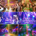 RGB LED Party Light with Remote Control Built-in Batteries and USB Stage Lighting Disco Effect 60 Lighting Combinations Sound Activated Stage Light for Parties Halloween Christmas DJ - Imagen 6