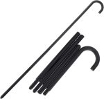ABOOFAN 4 Piezas Muleta Secciones De Rendimiento Cosplay Espectáculo De Fuego Decorativo Palo De Bolsillo Favores Negros Traje De Vacaciones Personal Bastones De Baile Teatral - Imagen 4