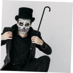 ABOOFAN 4 Piezas Muleta Secciones De Rendimiento Cosplay Espectáculo De Fuego Decorativo Palo De Bolsillo Favores Negros Traje De Vacaciones Personal Bastones De Baile Teatral - Imagen 9