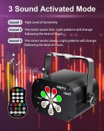 Eagou Diary Disco Lights 120 Lighting Patterns Sound Activated Party Lights with Remote Control LED RGB Stage for Home Party DJ Bar - Imagen 3