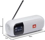 JBL Tuner 2 JBL Radio Tuner, Portable Bluetooth Speaker with MP3, DAB Plus and FM Radio, Powerful Sound and Clear White - Imagen 8