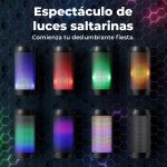Powerful Portable Bluetooth Speaker with LED Light 5 Modes Wireless Bluetooth Speakers USB Rechargeable Supports TF Card/USB Memory 32G Portable Stereo Speaker, Green - Imagen 3