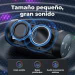 Powerful Portable Bluetooth Speaker with LED Light 5 Modes Wireless Bluetooth Speakers USB Rechargeable Supports TF Card/USB Memory 32G Portable Stereo Speaker, Green - Imagen 4