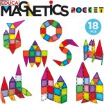 Educa - Magnetics | Case with 18 Magnetic Blocks. Educational 3D Building Set for Children. Includes 2 Animals and 8 Cards. Builds Geometric Figures. Ages 3 (20271) - Imagen 3