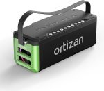 Ortizan Bluetooth Speaker with Subwoofer, 100W Portable Wireless Bluetooth Speaker, IPX7 Waterproof/LED Lights/Pro EQ/DSP/TF/AUX, 24H Playtime for Home, Outdoor, Parties