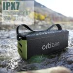 Ortizan Bluetooth Speaker with Subwoofer, 100W Portable Wireless Bluetooth Speaker, IPX7 Waterproof/LED Lights/Pro EQ/DSP/TF/AUX, 24H Playtime for Home, Outdoor, Parties - Imagen 3