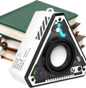Portable Small Speaker, Portable Wireless Subwoofer – Rechargeable Amplified Bass Stereo Sound Equipment for Travel, Shower and Gym