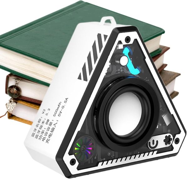 Portable Small Speaker, Portable Wireless Subwoofer – Rechargeable Amplified Bass Stereo Sound Equipment for Travel, Shower and Gym