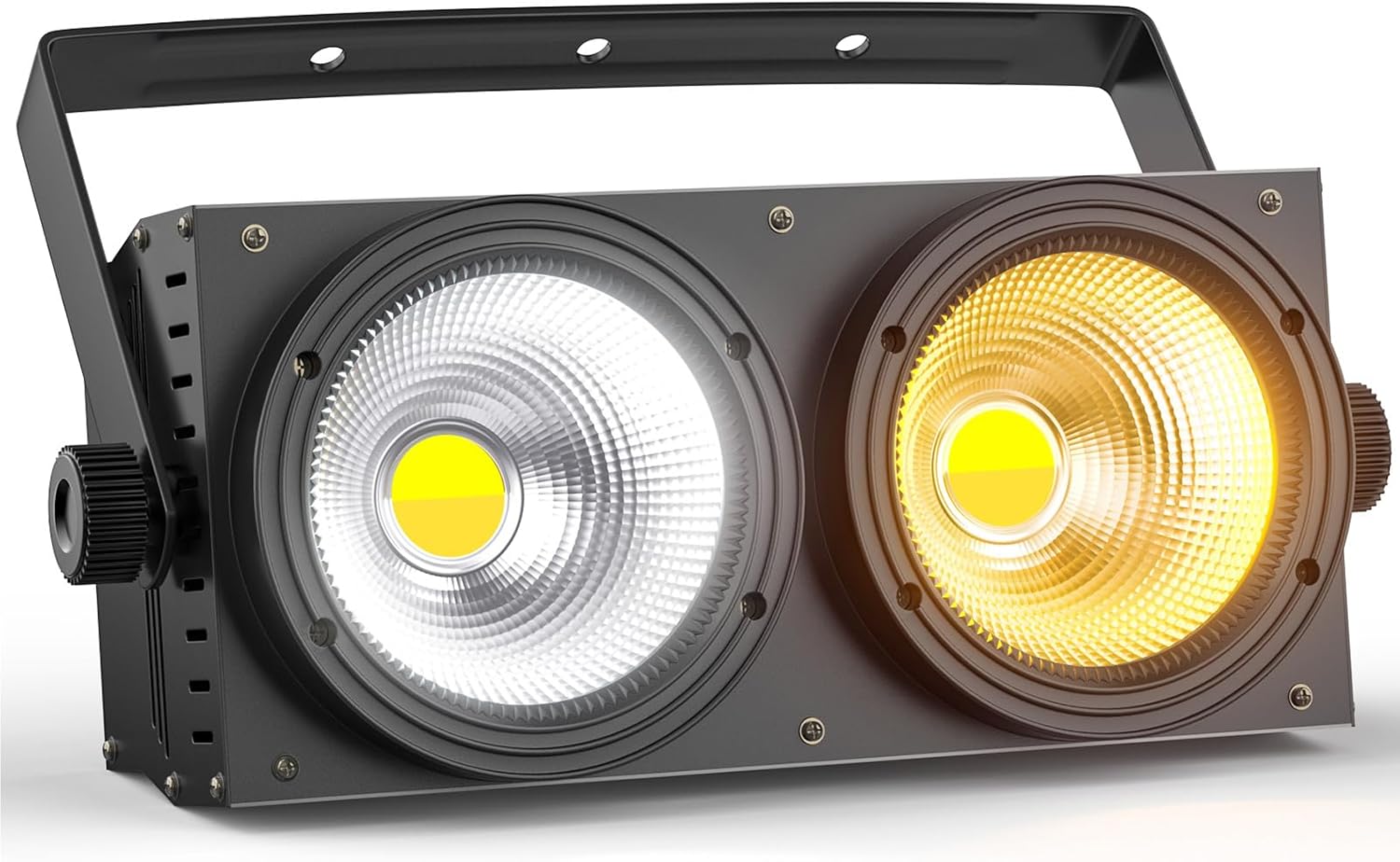 200W COB Foco Escenario, Cegadoras LED COB Par Blanco Frío/Cálido 200W COB Foco Escenario, Cegadoras LED COB Par Blanco Frío/Cálido Efecto con Activación por Sonido, Foco Par Teatro para Iglesia Discoteca Boda Iluminación de Audiencia Halloween Navidad