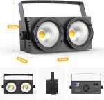 200W COB Foco Escenario, Cegadoras LED COB Par Blanco Frío/Cálido Efecto con Activación por Sonido, Foco Par Teatro para Iglesia Discoteca Boda Iluminación de Audiencia Halloween Navidad - Imagen 4