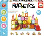 Educa - Magnetics | Educational 3D Magnetic Building Set with 61 Pieces for Children, Build Geometric Figures Developing Creativity and Imagination. From 3 Years (20024)