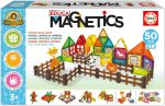 Educa - Magnetics Parck Zoo | Educational 3D Magnetic Building Set with 50 Pieces for Children, Includes 4 Animals and 8 Cards, Build Geometric Figures, Ages 3 (20270)
