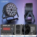 4PCS RGBW LED PAR Spotlight, 18 x 10W Stage Light + 35 SMD RGB Auxiliary Light with DMX512/Auto/Strobe, Disco Lights for Party Bar DJ Wedding Halloween Christmas - Imagen 7