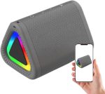 Altavoz Portátil,Altavoces Inalámbricos Exteriores con Luz RGB | Sonido Estéreo, Gadgets Tecnológicos con Control Táctil, Electrónicos con Larga Duración de Batería para Cocina,