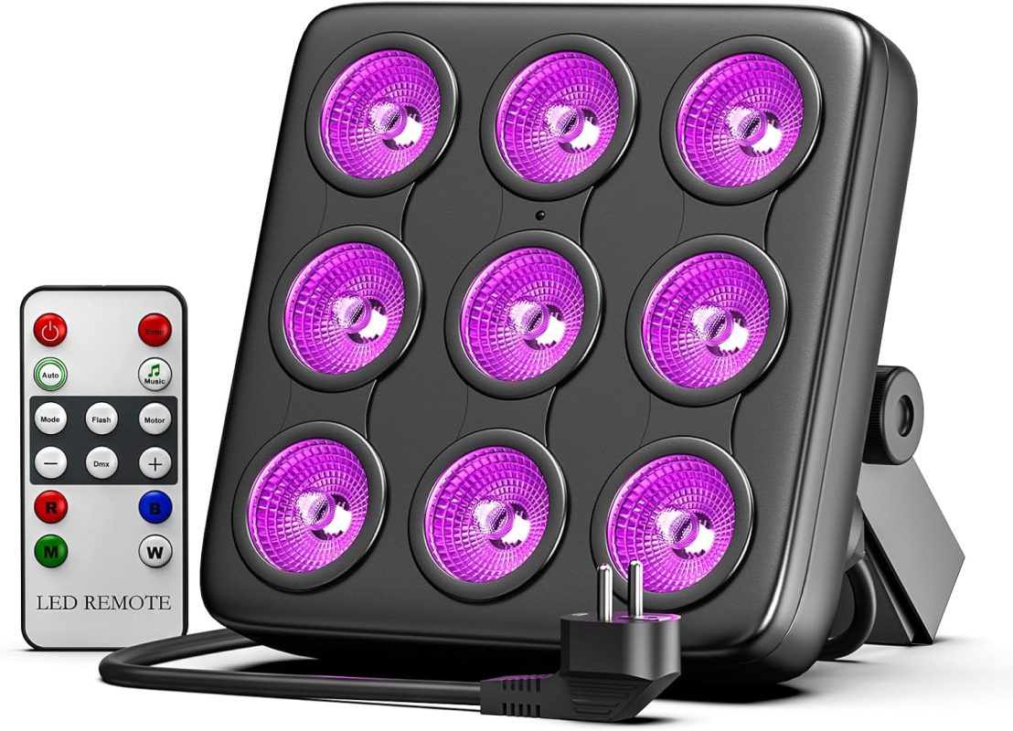 45W RGBW Par LED, LED Stage Light, Party Lights with Sound Activation Mode with Remote Control and DMX 8CH, for Architectural Lighting of Discotheques Stages Wedding