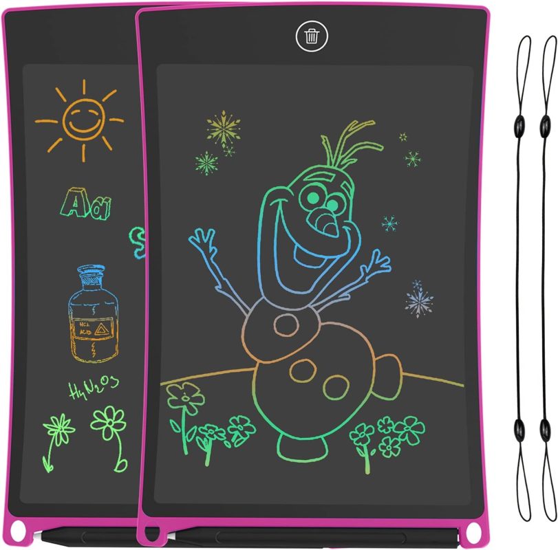 2 Pack Children's Toys 2 3 4 5 6 7 8 10 Years, Children's Chalkboard, Gifts for Children of 3 4 5 6 7 8 Years, Magic Whiteboard, Children's Magnetic Whiteboard, Educational Games for Birthday