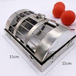 MOMOMAGE Folded fire cage, magic tricks for magicians, illusions, trick party show appearing a burning pan turns into a pigeon magic bird cage - Imagen 5