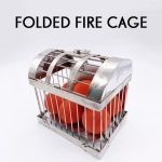 MOMOMAGE Folded fire cage, magic tricks for magicians, illusions, trick party show appearing a burning pan turns into a pigeon magic bird cage - Imagen 6