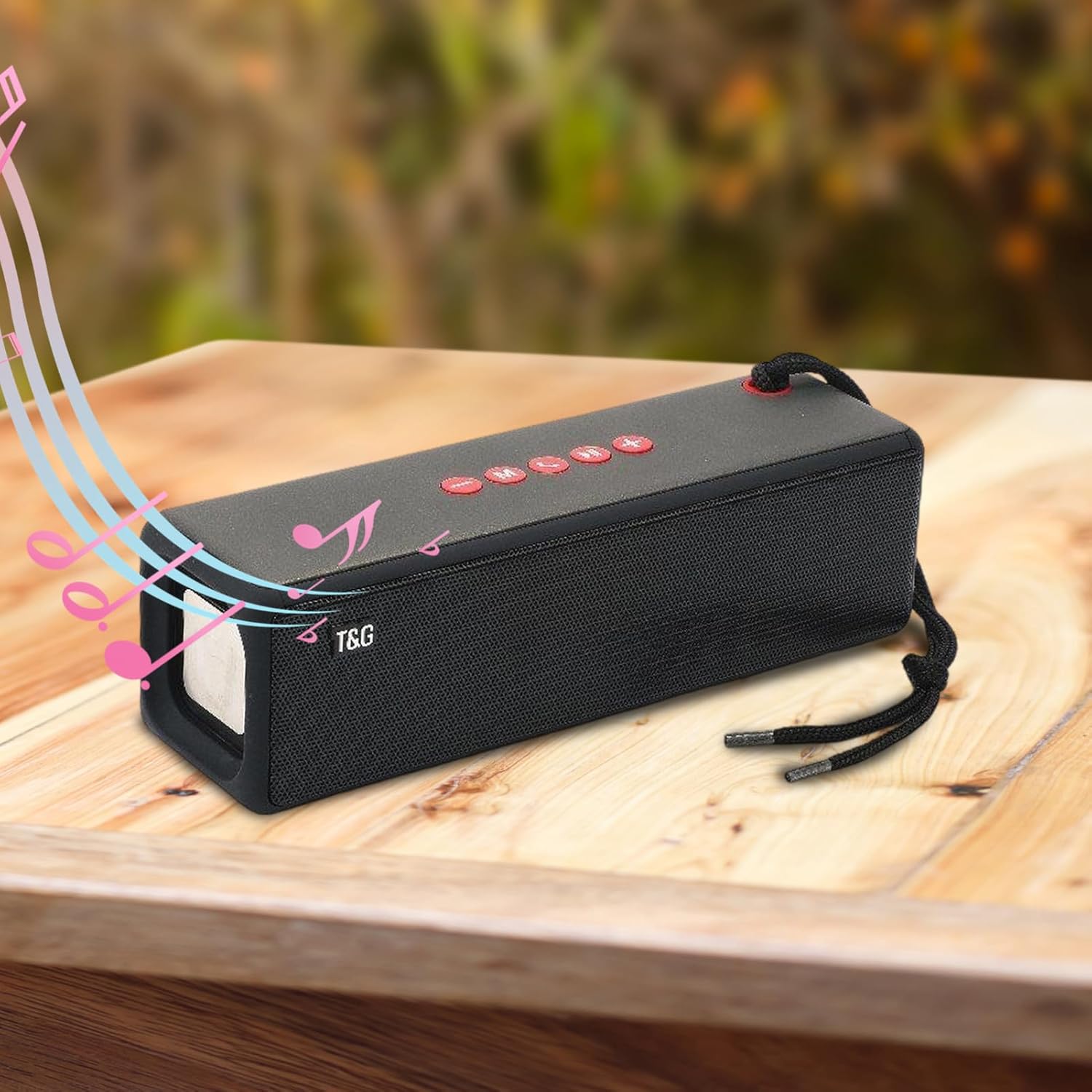 Altavoz Portátil - Reproductor Musical Portátil y Compacto - Equipo Recargable con Sonido Claro y Autonomía Prolongada para Acampada, Picnic, Dormitorio, Viajes y Uso Diario - Imagen 8