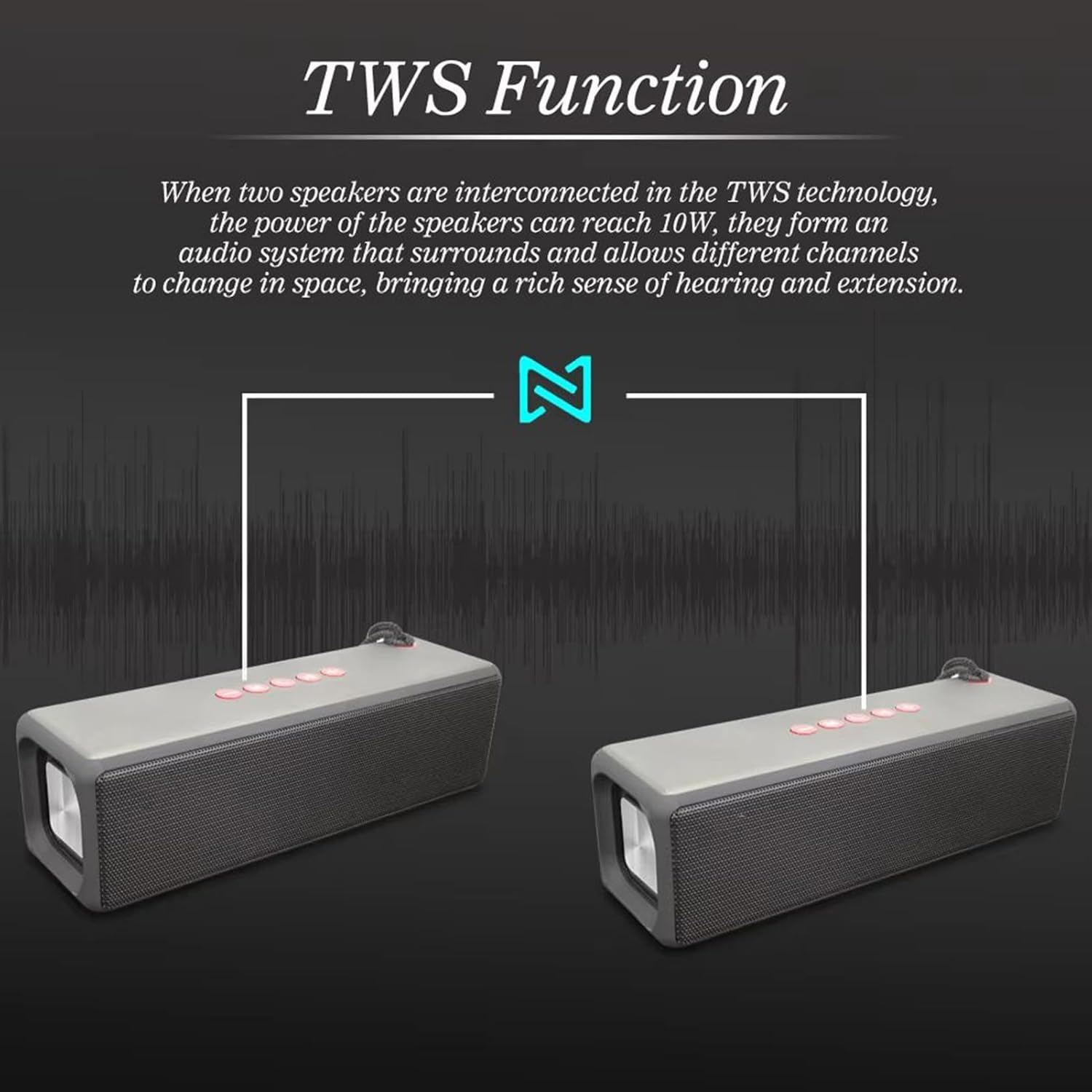 Altavoz Portátil - Reproductor Musical Portátil y Compacto - Equipo Recargable con Sonido Claro y Autonomía Prolongada para Acampada, Picnic, Dormitorio, Viajes y Uso Diario - Imagen 9